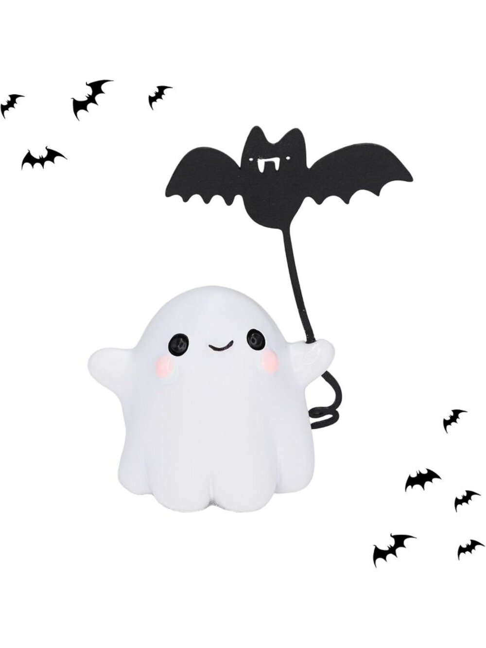 Halloween Ghost Pull Bat Statue Funny Cartoon for Home Office Car Decorations